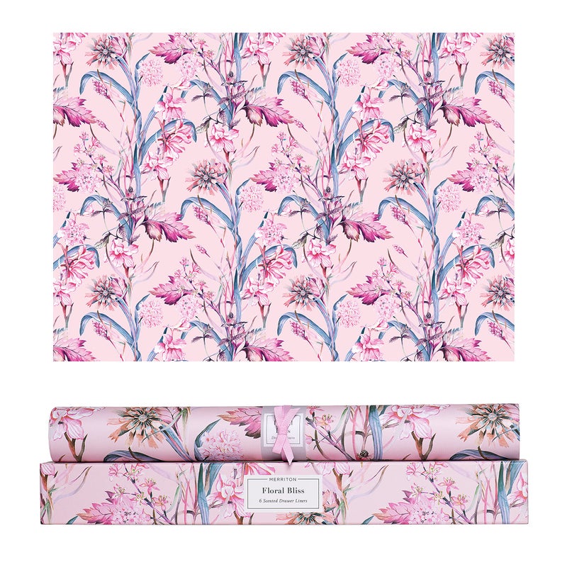 Merriton Scented Drawer Liners for Dresser Fragrant Paper Liner for Drawers Cabinet Shelf Linen Closet and Kitchen Scent Liners Non Adhesive (Floral Bliss) - Image 1